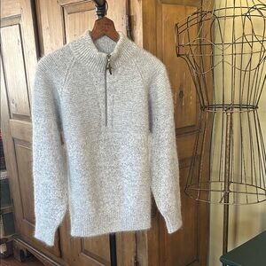 Untouched World New Zealand 1/4 Zip Merino Wool Angora Sweater